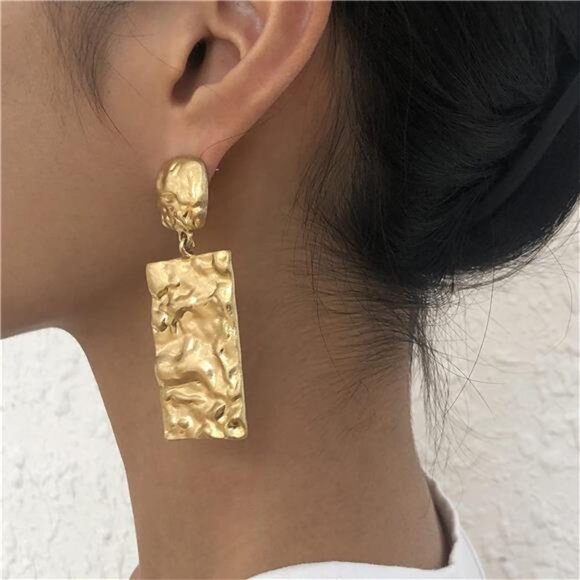 Flower Floral Stud Earrings – Lightweight Petal Dangle, Elegant & Trendy - Picture 5 of 5